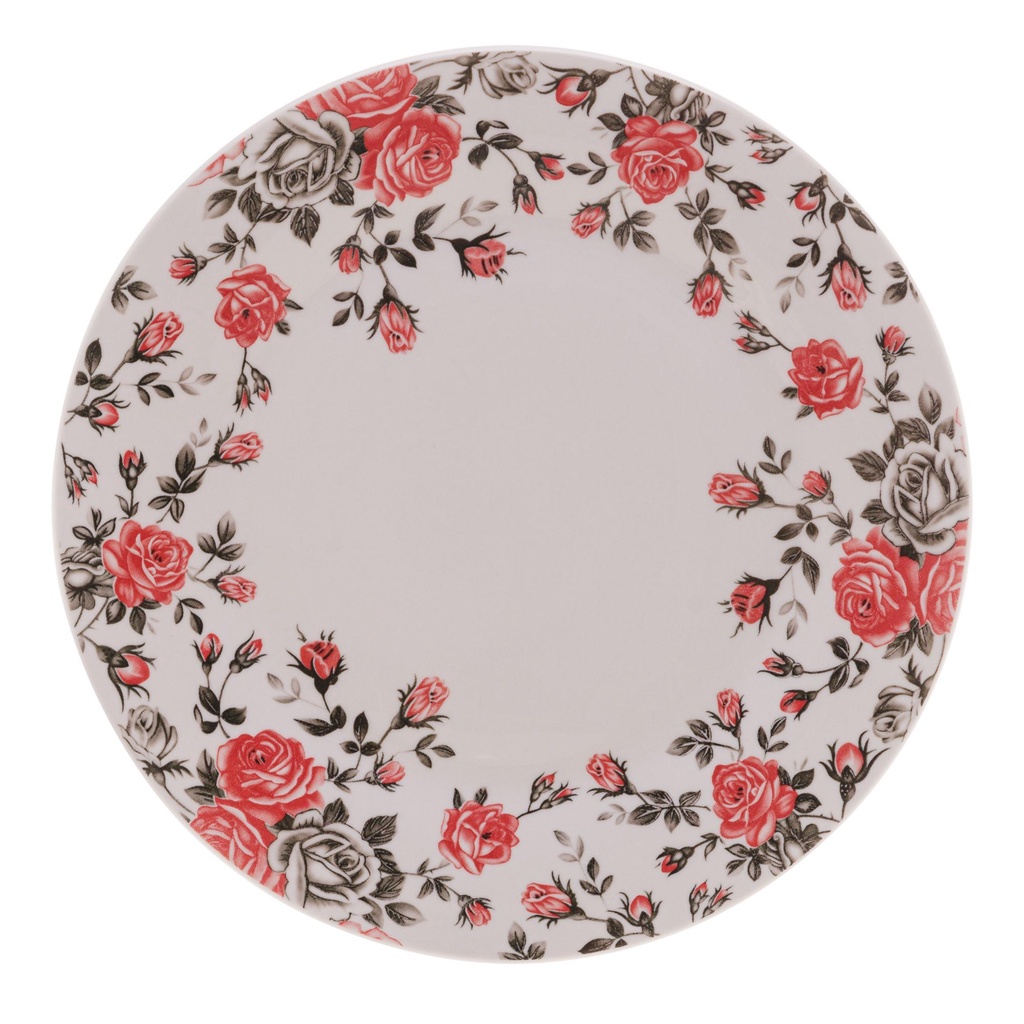Prato Raso De Porcelana Pink Garden 26Cm - Lyor