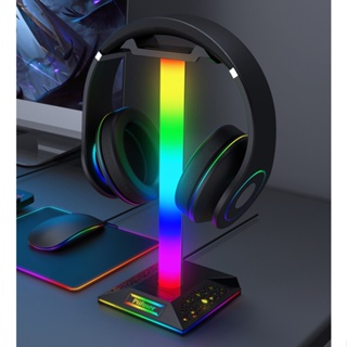 Suporte Fone de Ouvido Headset Efeitos RGB com 2 Portas USB