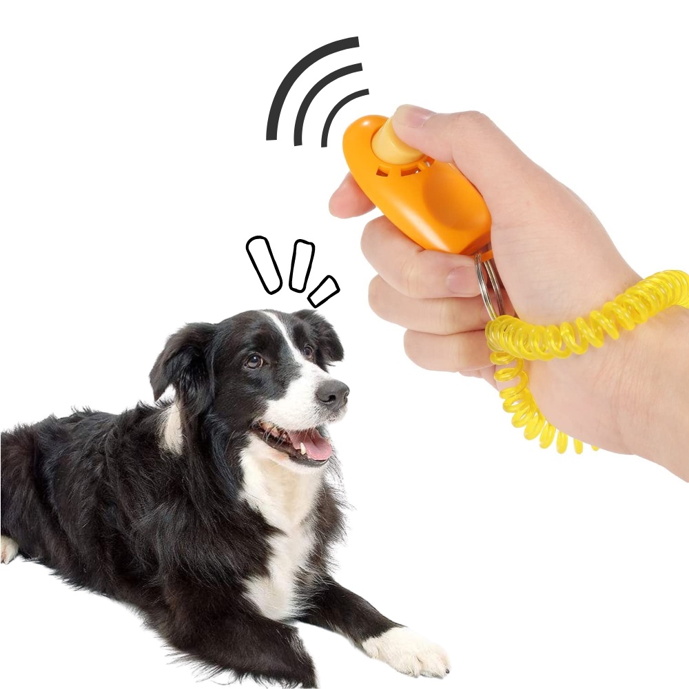 Clicker para Treinamento de Cães, Clicker Leve e Durável para Treinamento  de Animais de Estimação Com Anel de Dedo e Alça de Pulso, Clicker para