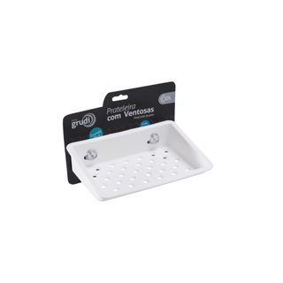 Prateleira Com Ventosas Coza One 15,2 x 11 x 3,8 cm Branco