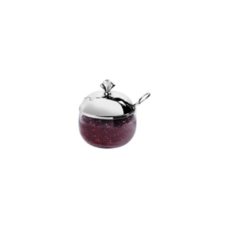 Porta Geleia Com Colher Brinox Argento 9 cm Aço Inox