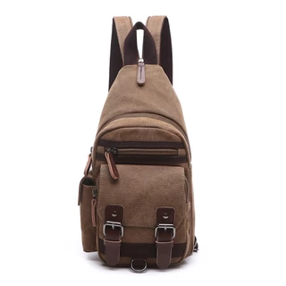 Mochila Pequena Transversal De Peito Ou Costas Unissex Lona