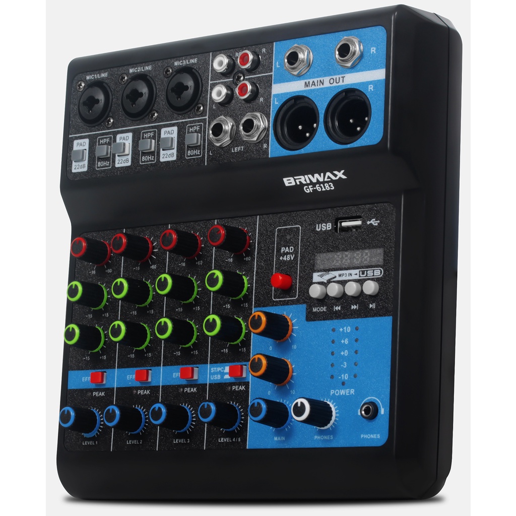 Mesa De Som Para Dj Audio Profissional 5 Canais Bluetooth