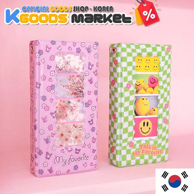 Daiso Korea Coletar Livro 4cut Álbum De Fotos Fichário De Cartão Fotográfico