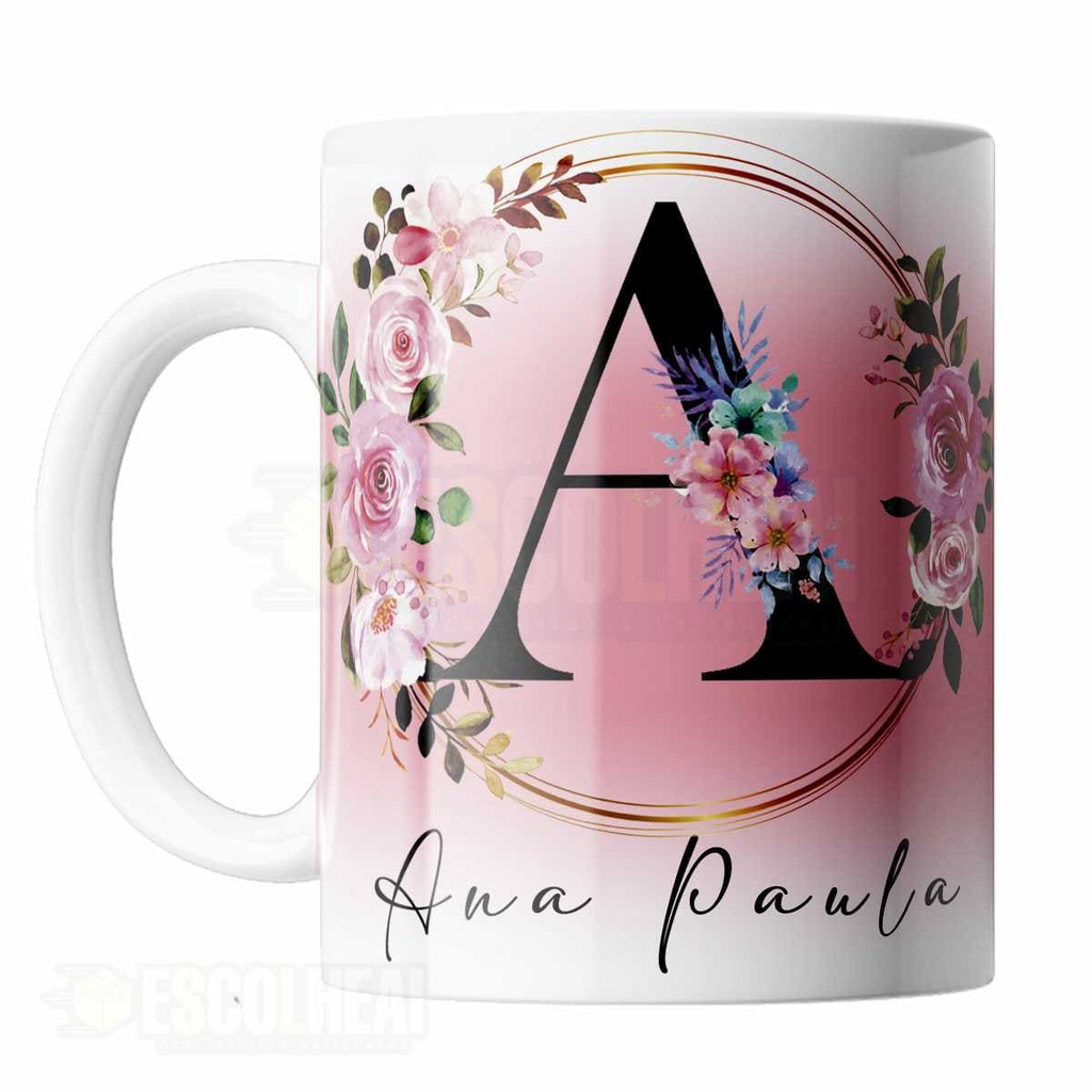 Caneca Personalizada Letra Inicial Nome Personalizado 325ml | Shopee Brasil