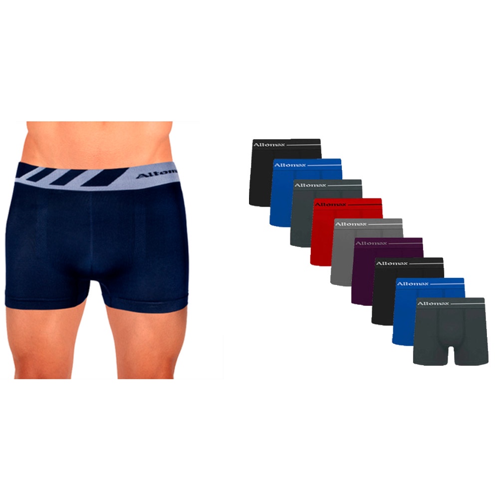 10 Unidades Cuecas Boxer Altomax Lisa Microfibra Shopee Brasil 3178