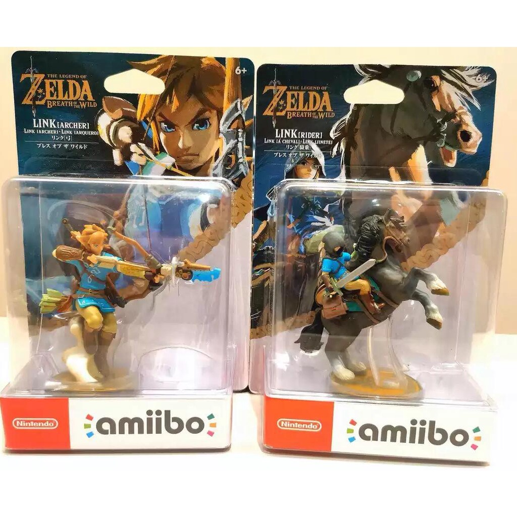 Original Nintendo Switch The Legend of Zelda Breath of the Wild Link Archer Link Rider Amiibo Figurines Novo