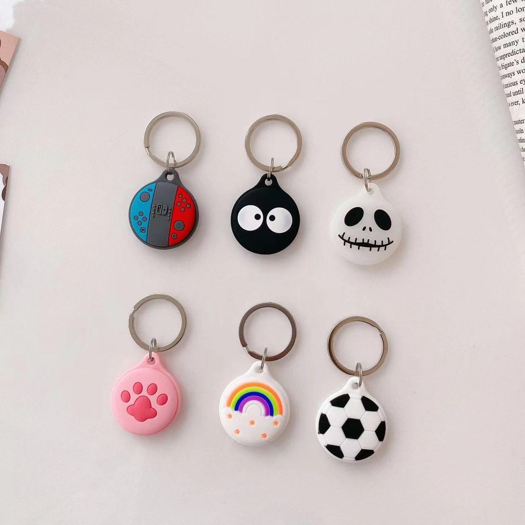 Cartoon Airtag shell Manga Protetora De silicone anti-Perda Bluetooth Localizador Sem Fio Chaveiro