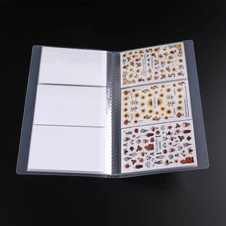 Livro De Armazenamento De Adesivos Transparentes De Unhas 84 Slots Simples Organizador De Porta Álbum Para Coletar Decoração De Manicure Decalque