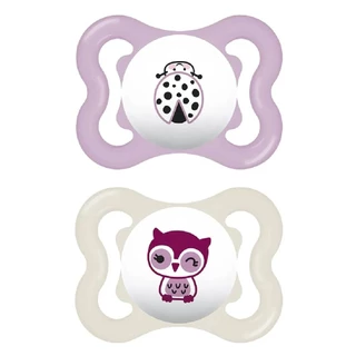 Kit com 2 Chupetas Supreme Bico de Silicone 0m+ Rosa - MAM em Oferta na Shopee