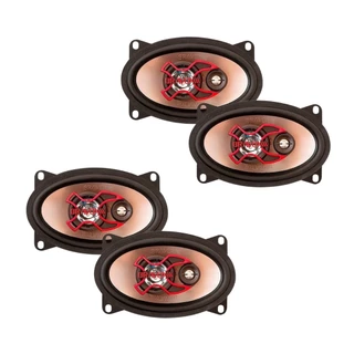 2 Pares De Alto Falante Bravox B3 4x6 Polegadas 60w Triaxial