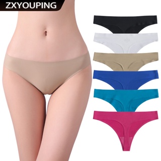 Kit 5 Mulheres De Fio Dental Sem Costura Sexy Cintura Baixa Calcinha -/Lingerie Invisível Macia Tamanho Plus E Feminino