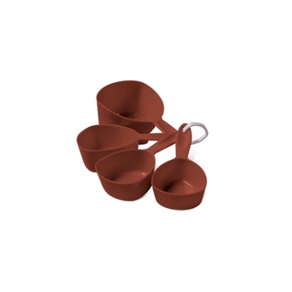 Conjunto De Medidores Xícara Brinox Glacê Chocolate 4 Peças