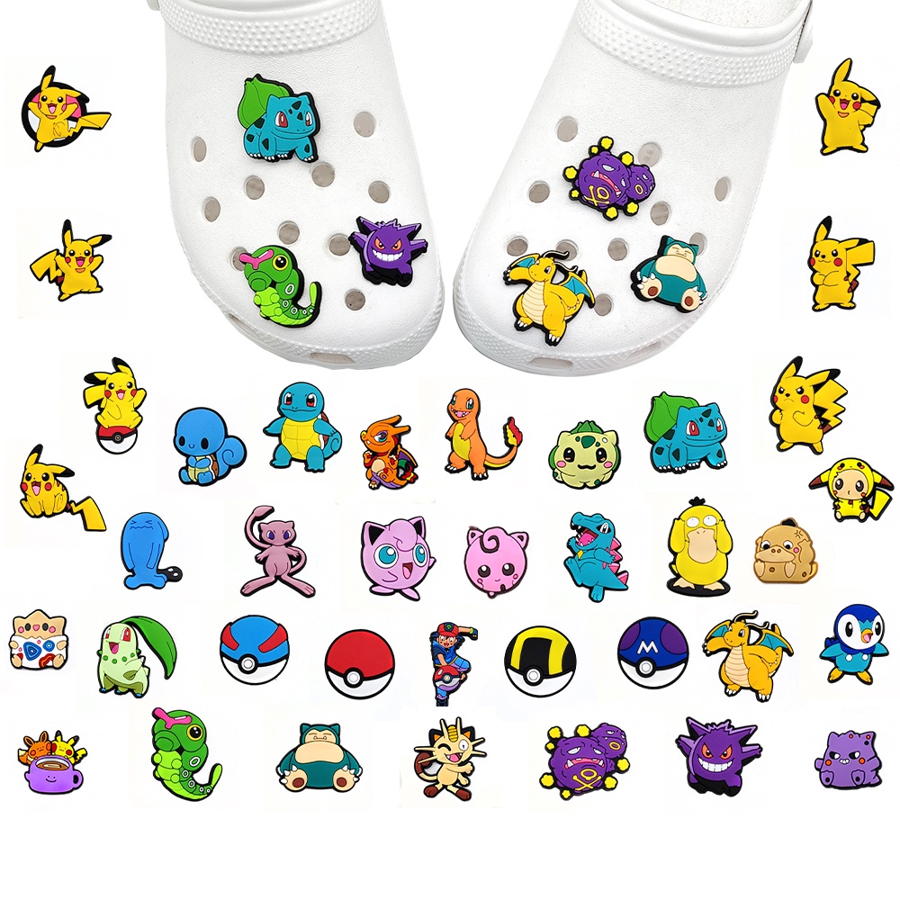 10 Charms Pokemon Jibz Crocs Sandalias Accesorios Jibbitz