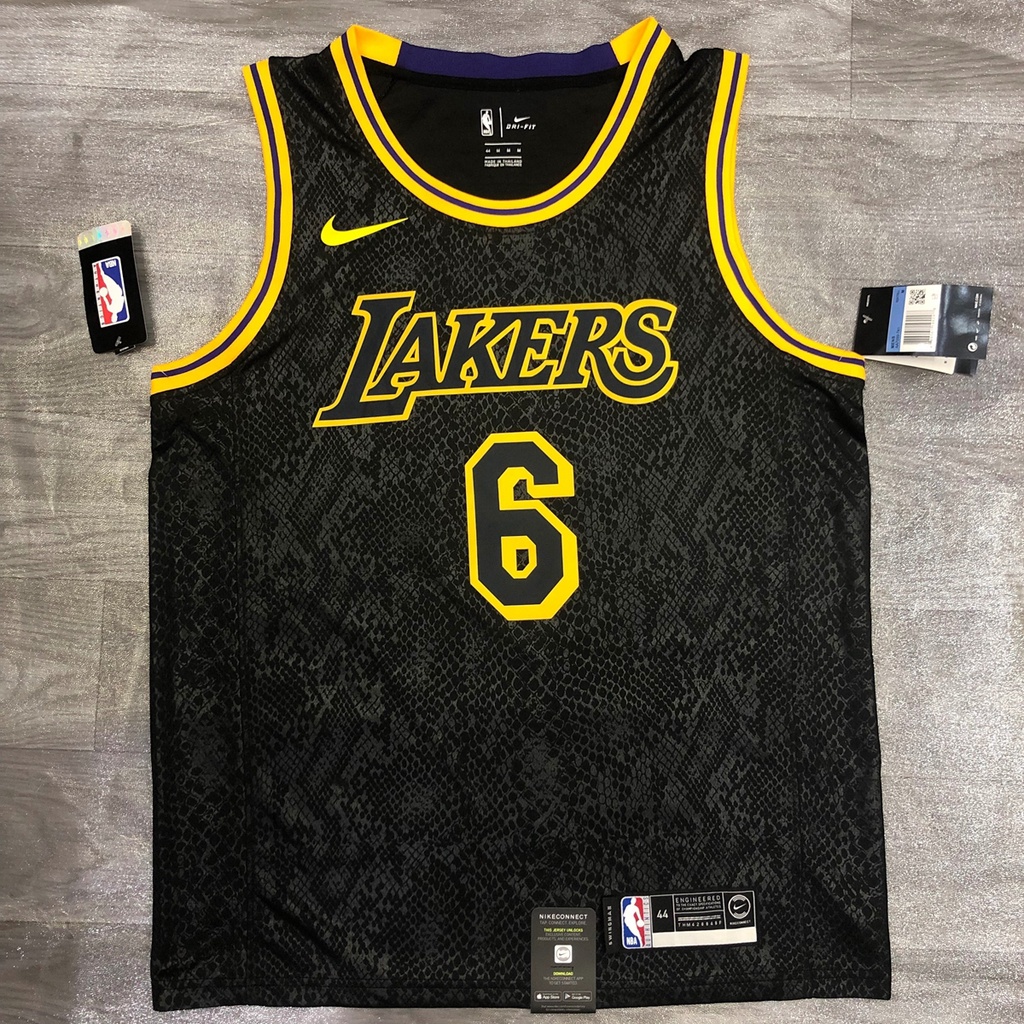 Homens Camisa 2020nba Los Angeles Lakers LeBron James Preto City Edition Basquetebol Jersey