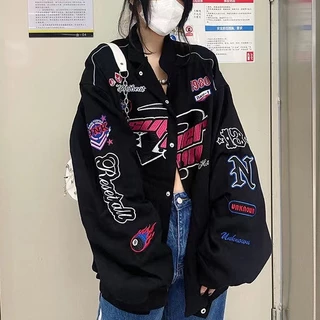 jaquetas femininas de motoqueiro Fatos de corrida/uniformes de beisebol