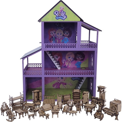 Polly Pocket Club House - Casa Club Espacos Secretos Set de Jogos