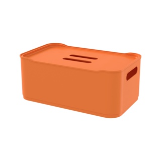 Cesta Organizadora com Tampa Grande Coza Fit 18,7 x 30,5 x 12,3 cm Laranja Pepper