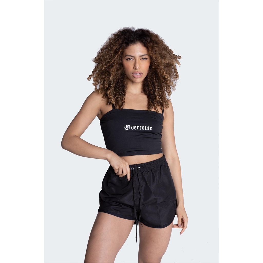 Top Overcome New Script II Preto | Shopee Brasil