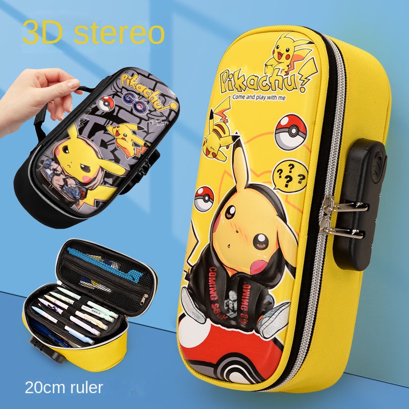 Estojo De Lápis De Grande Capacidade Com multi-Camadas/pikachu Para Estudantes/Ensino Médio Astronauta