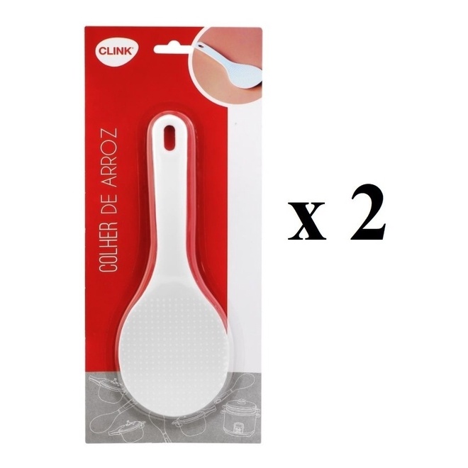 Kit 2 Colher De Arroz Plástico P/ Panela Elétrica Cozinha