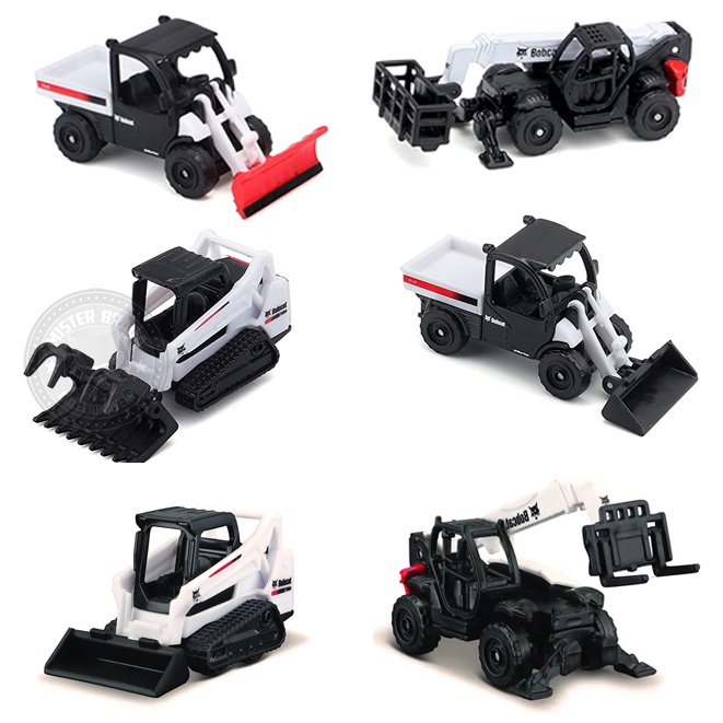 Set com 6 Miniaturas Bobcat Mini Work Machines Maisto 1/64