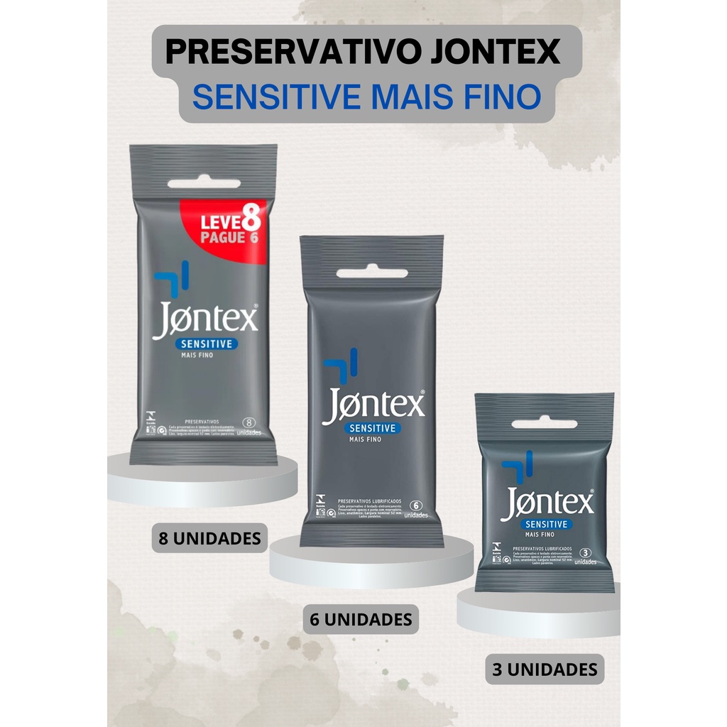 Preservativo Jontex Sensitive Mais Fino | Shopee Brasil