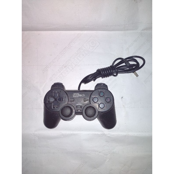 Controle Compatível Com PlayStation 2 Com Fio Para Video Game Com Vibração  E Conexão USB Analógico Compatível Com Computador Preto LINHA PREMIUM DUPIN