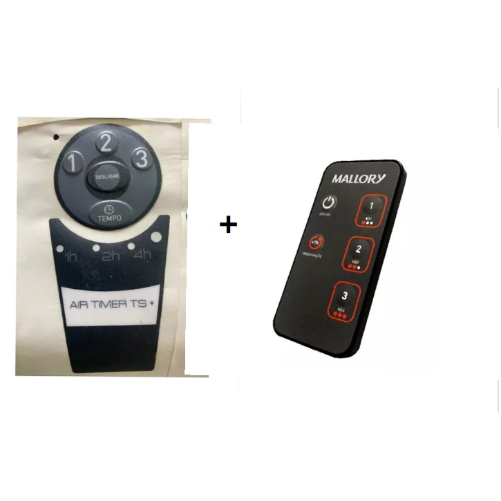 Controle Remoto + Adesivo Painel Ventilador Mallory AIR TIME