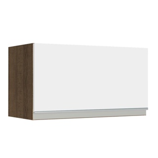 Armário Aéreo Madesa Glamy 60 cm 1 Porta - Rustic/Branco