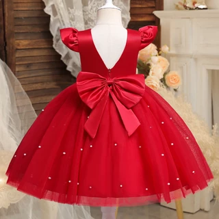 Recém-Nascido Vestido De Bebê Bonitinho Para Meninas Vestidos De Festa Renda Sólida 1o Princesa Aniversário 1-5 Anos