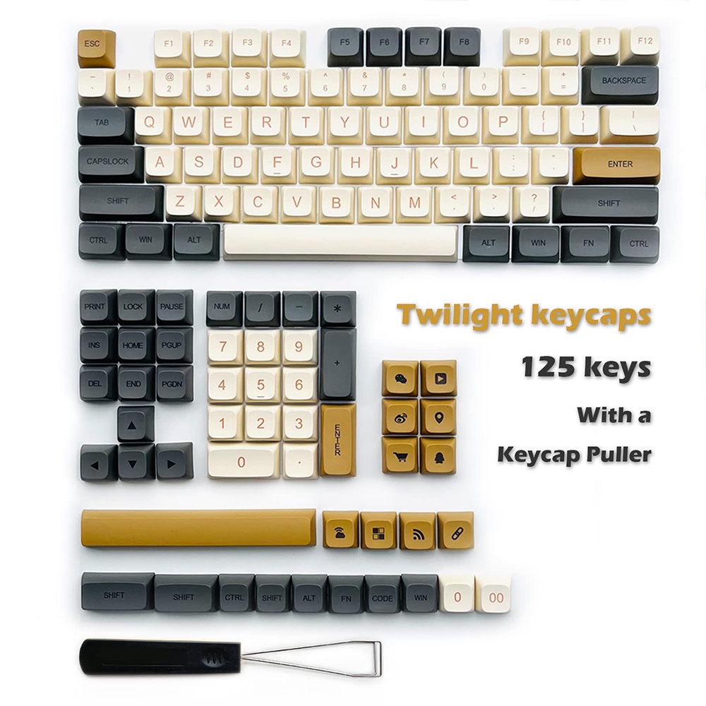 Teclado Mecânico PBT Matcha Japonês Perfil XDA Para Chaves Gateron