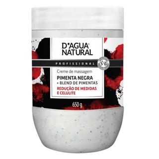 Creme Massagem Pimenta Negra Redutor Medidas E Celulite 650g D
