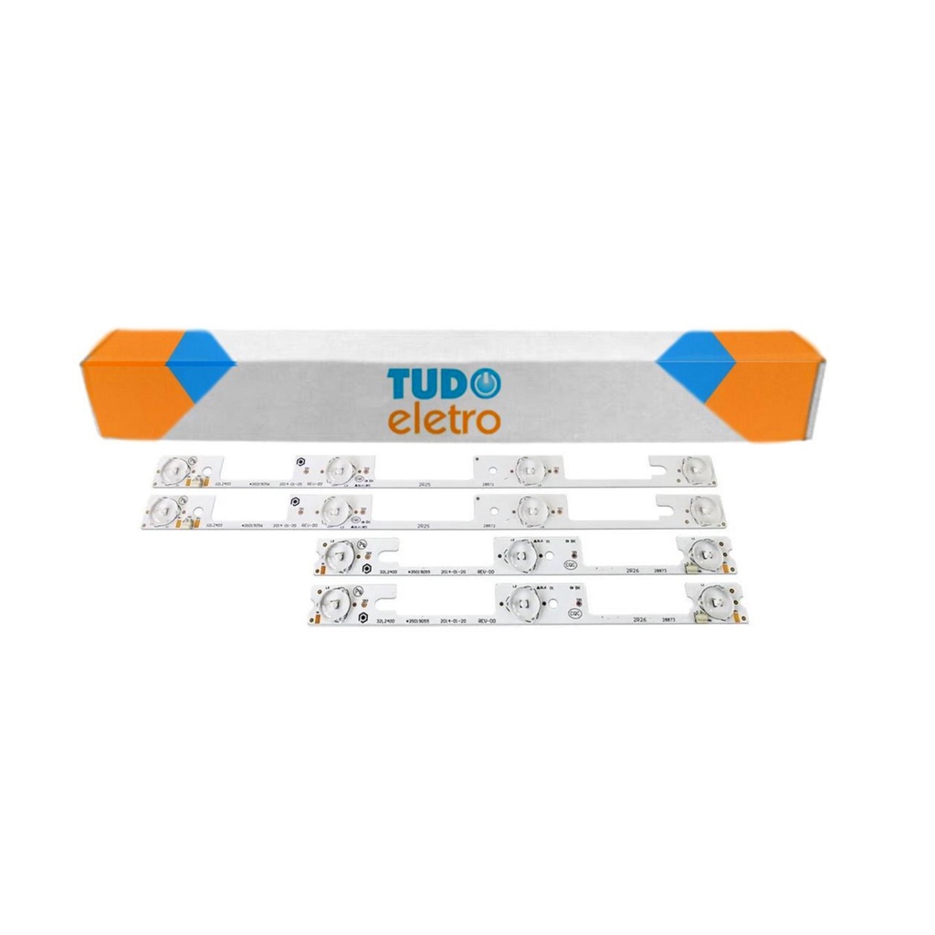 Kit 4 Barras Led Semp Toshiba 32l2400 32l1500 Dl3244 Dl3245i Dl3253