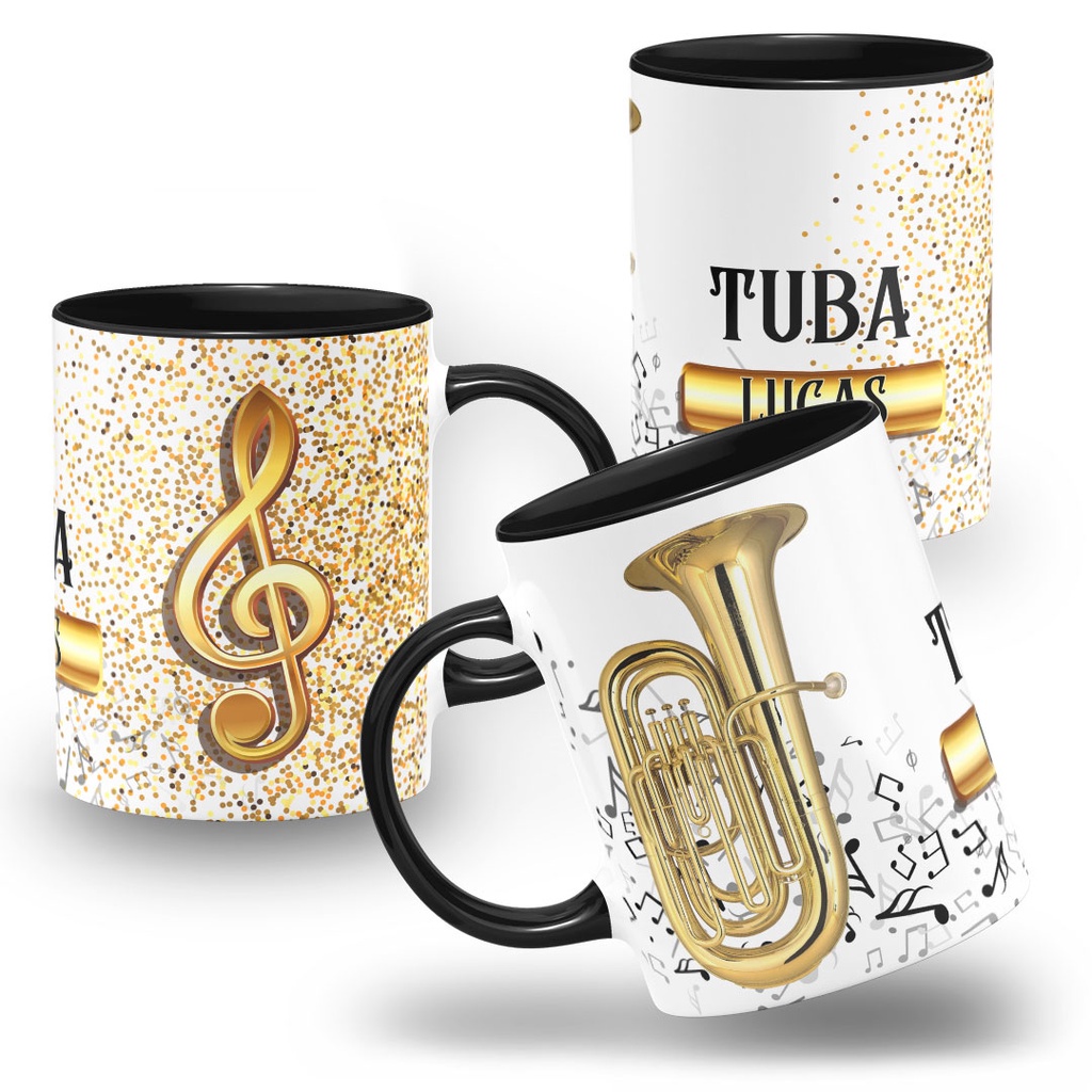 Caneca Tuba Instrumentos Musicais com Nome Shopee Brasil