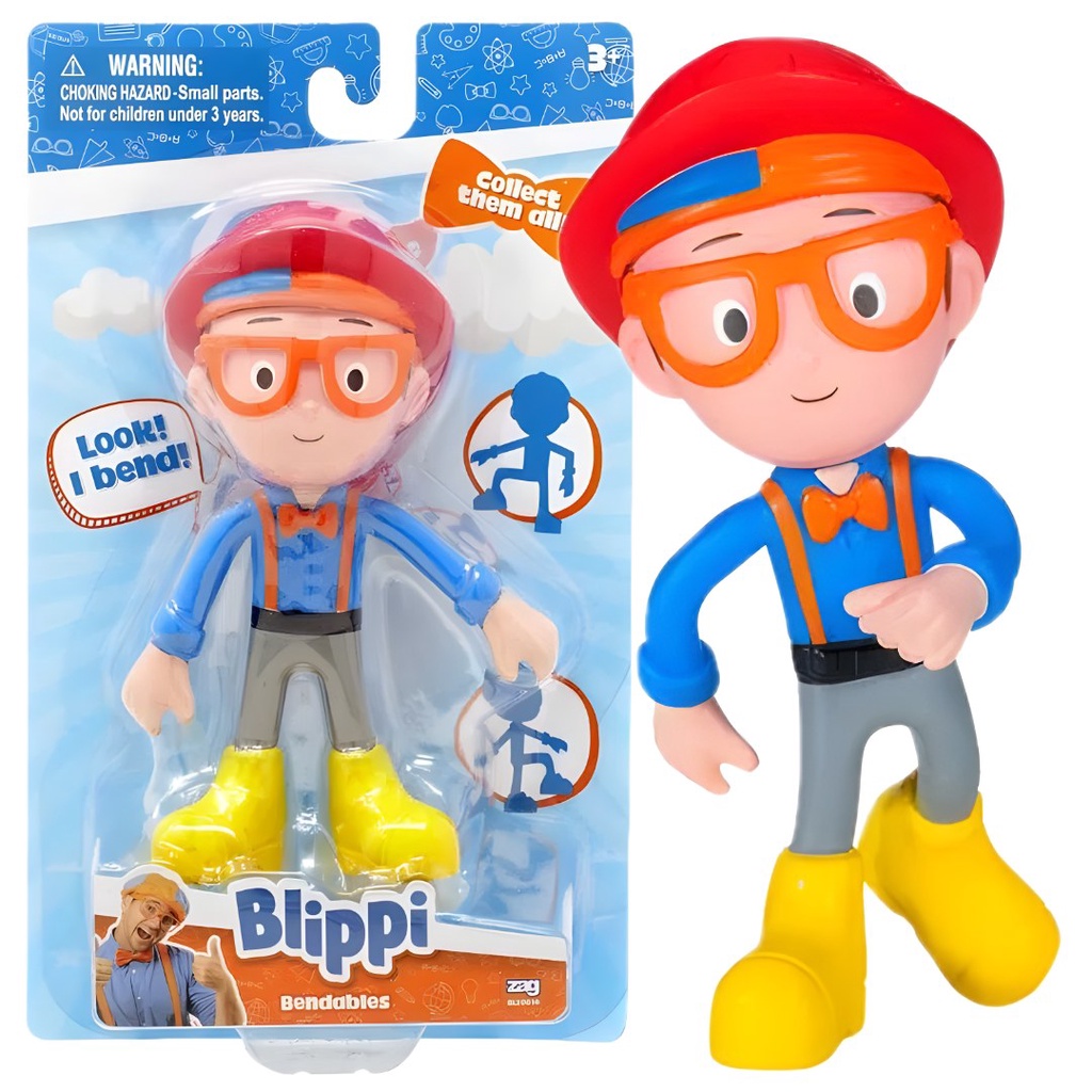 Boneco Blippi Figura Youtuber Bendables Articulado 12Cm | Shopee Brasil
