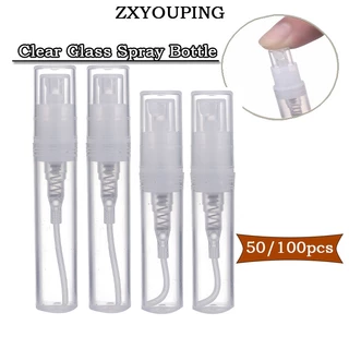 50/100pcs/Lote 5ML Mini Frasco Spray De Vidro Transparente De Amostra Vazio Perfume Pipeta Para Festa De Viagem