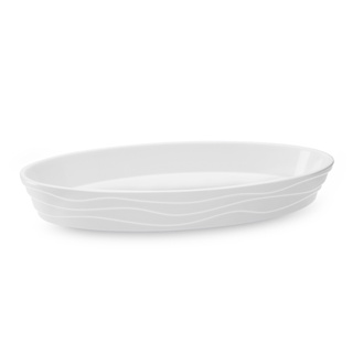 Travessa Funda Oval Haus Concept Buffet 34,5 x 21 x 4,6 cm Branco
