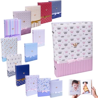 Álbum de fotos 15x21 LUXO COROA 100 fotos Laço Príncipe Princesa Bebê Infantil Newborn em Oferta na Shopee