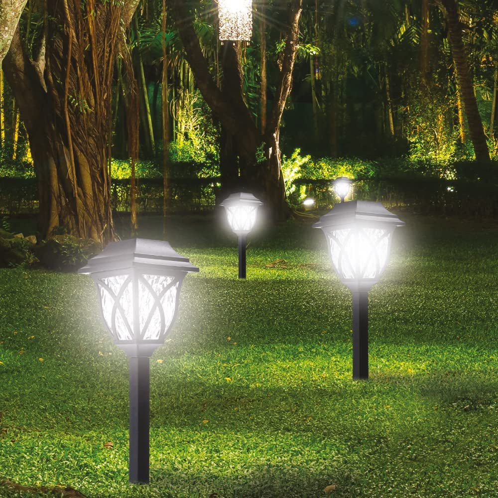 2 Luminarias Luz Solar Super Led Grama Jardim Promocao