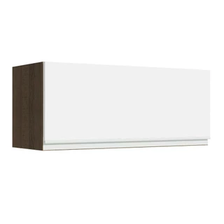 Armário de Cozinha Aéreo 80 cm 1 Porta Rustic/Branco Glamy Madesa em Oferta na Shopee