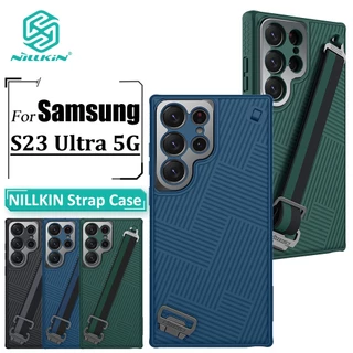 Nillkin Capa De Alça Para iPhone Samsung Galaxy S23 Ultra Com De Corda Luxuosa Esportiva 3D Textura Anti-Impacto