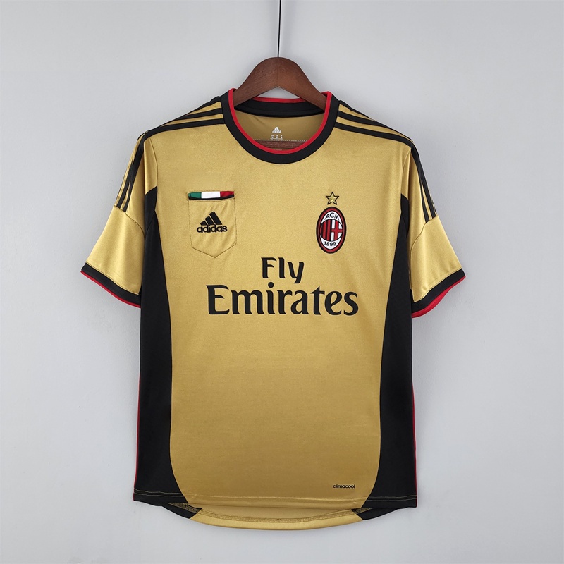 2013/2014 AC Milan Retro Gold KAKA Camisa De Futebol