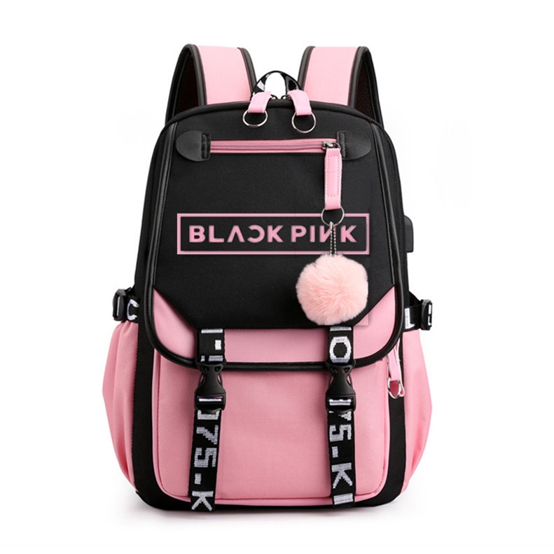 Mochila escolar Mochila de grande capacidade Carregamento USB