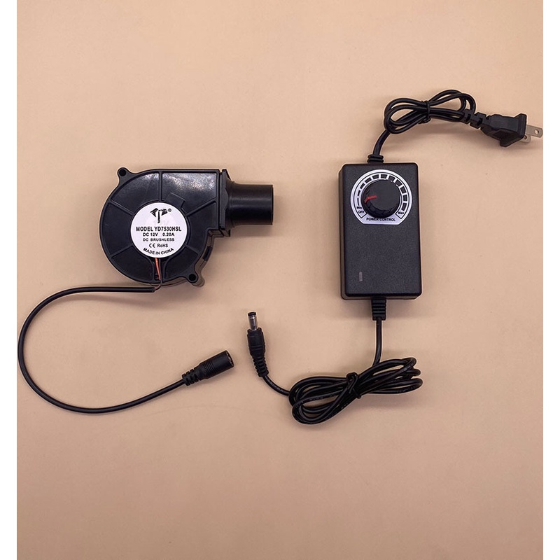 Ventilador De Ar De Alto Volume BBQ 7530 Soprador 12V 3700R Velocidade Ajustável Para C/D A0KF