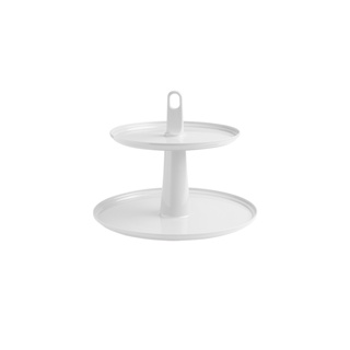 Pedestal 2 Andares Coza Cake 32 x 32 x 27 cm Branco