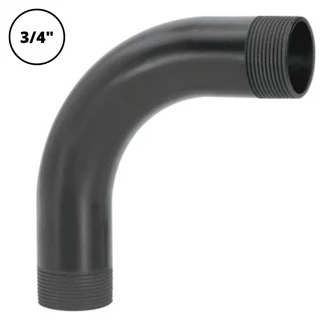 CURVA PVC ROSCÁVEL ANTICHAMA PARA ELETRODUTO 3/4 X 90 PRETA