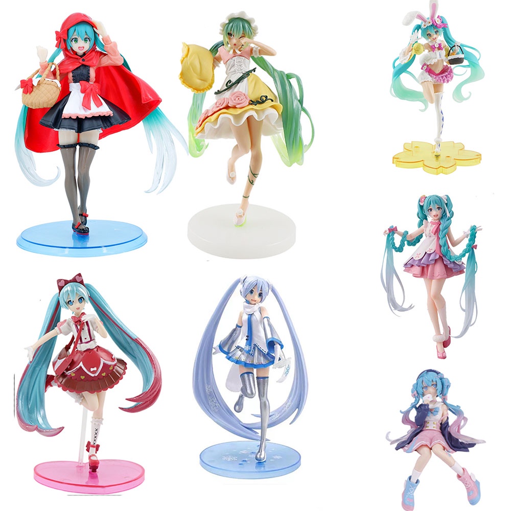 Hatsune Miku Anime Modelo Coelhinha Ver . Figura De Ação Brinquedos Colecionáveis Pintados Presente