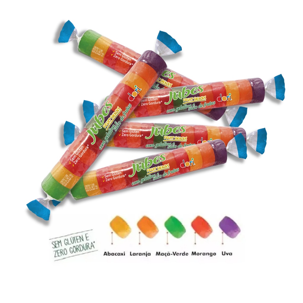 Kit de Jubes Fruit Snacks Tropical 3 unidades de 48g - DORI | Shopee Brasil