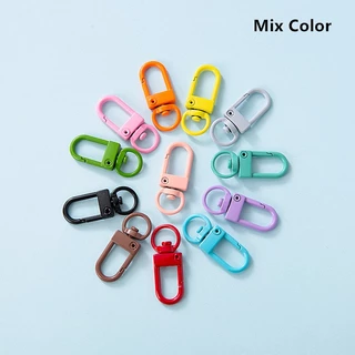 10pcs Fechos De Metal Para Lagosta Ganchos Chaveiro Colorido Rotativo Fivela Jóias DIY Fazendo Corrente Acessórios